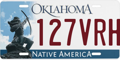 OK license plate 127VRH