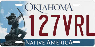 OK license plate 127VRL