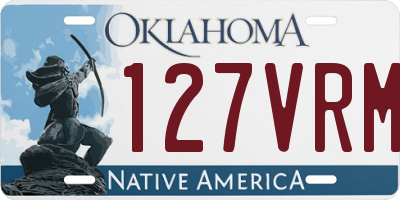 OK license plate 127VRM