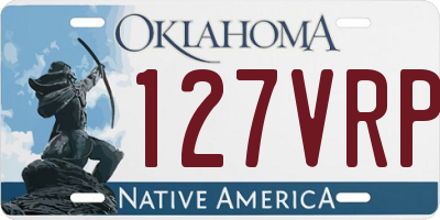 OK license plate 127VRP