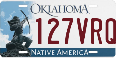 OK license plate 127VRQ