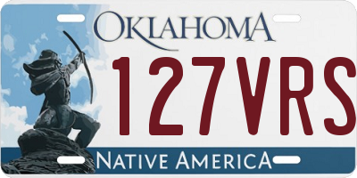 OK license plate 127VRS