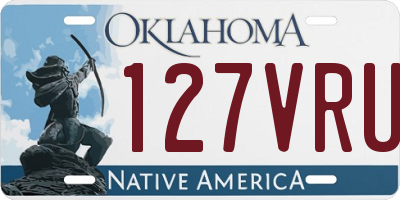OK license plate 127VRU