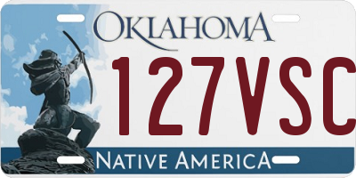 OK license plate 127VSC
