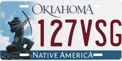 OK license plate 127VSG