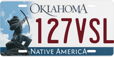 OK license plate 127VSL
