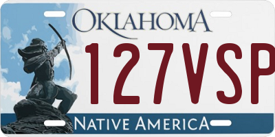 OK license plate 127VSP