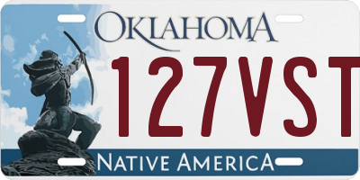 OK license plate 127VST