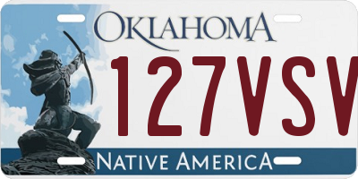 OK license plate 127VSV