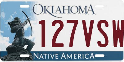 OK license plate 127VSW