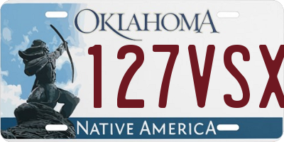 OK license plate 127VSX