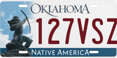 OK license plate 127VSZ