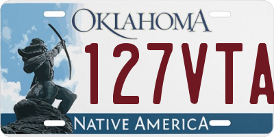 OK license plate 127VTA