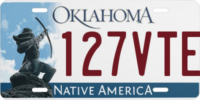 OK license plate 127VTE