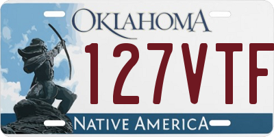 OK license plate 127VTF