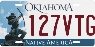 OK license plate 127VTG