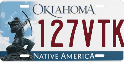 OK license plate 127VTK