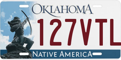 OK license plate 127VTL