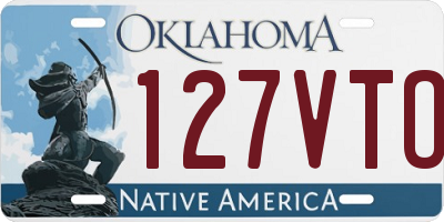 OK license plate 127VTO