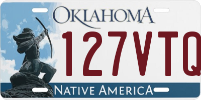 OK license plate 127VTQ