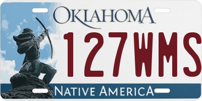 OK license plate 127WMS