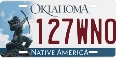 OK license plate 127WNO