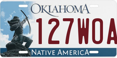OK license plate 127WOA