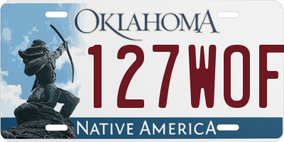 OK license plate 127WOF