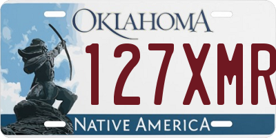 OK license plate 127XMR