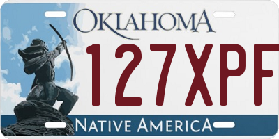 OK license plate 127XPF