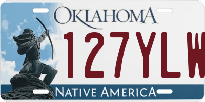 OK license plate 127YLW