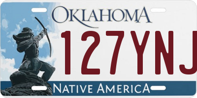 OK license plate 127YNJ