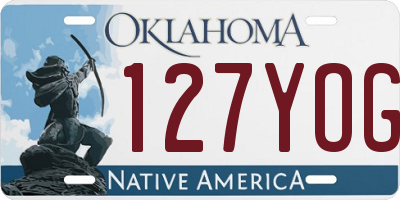 OK license plate 127YOG