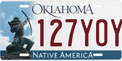 OK license plate 127YOY