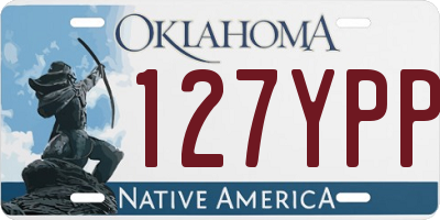 OK license plate 127YPP