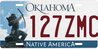 OK license plate 127ZMC