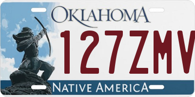 OK license plate 127ZMV