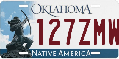 OK license plate 127ZMW