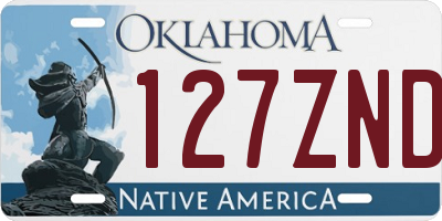OK license plate 127ZND