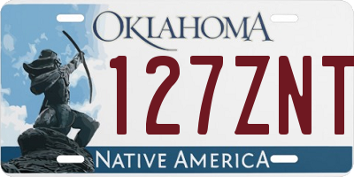 OK license plate 127ZNT