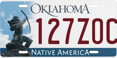 OK license plate 127ZOC
