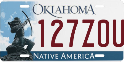 OK license plate 127ZOU