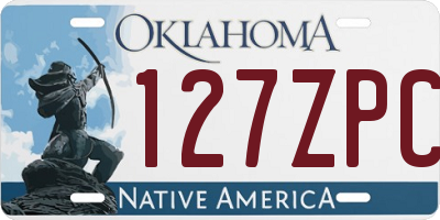 OK license plate 127ZPC