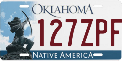 OK license plate 127ZPF