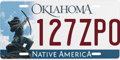 OK license plate 127ZPO