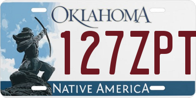 OK license plate 127ZPT
