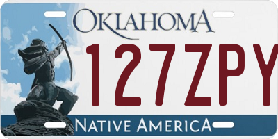 OK license plate 127ZPY