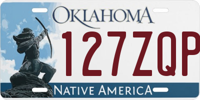 OK license plate 127ZQP