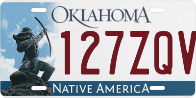 OK license plate 127ZQV