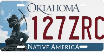 OK license plate 127ZRC